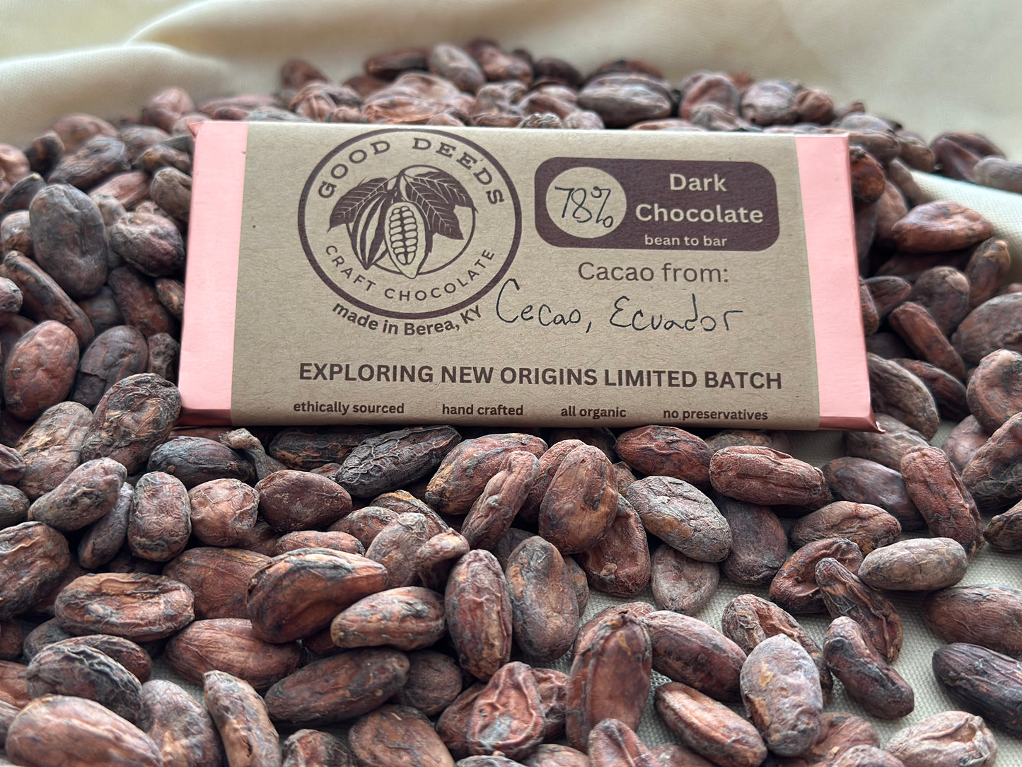 LIMITED EDITION: 78% Dark Chocolate from Cecao, Ecuador