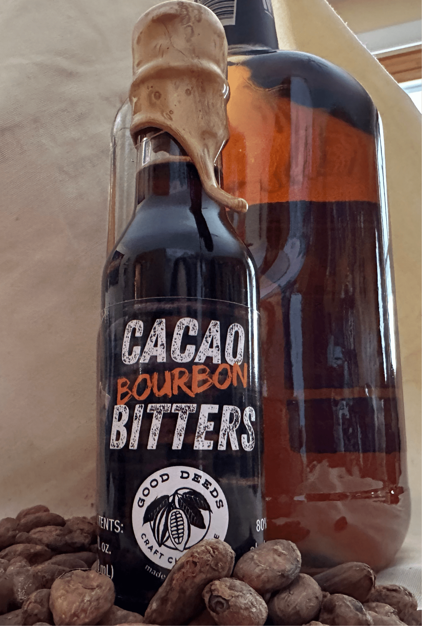 Cacao Bourbon Bitters - Good Deeds Craft Chocolate