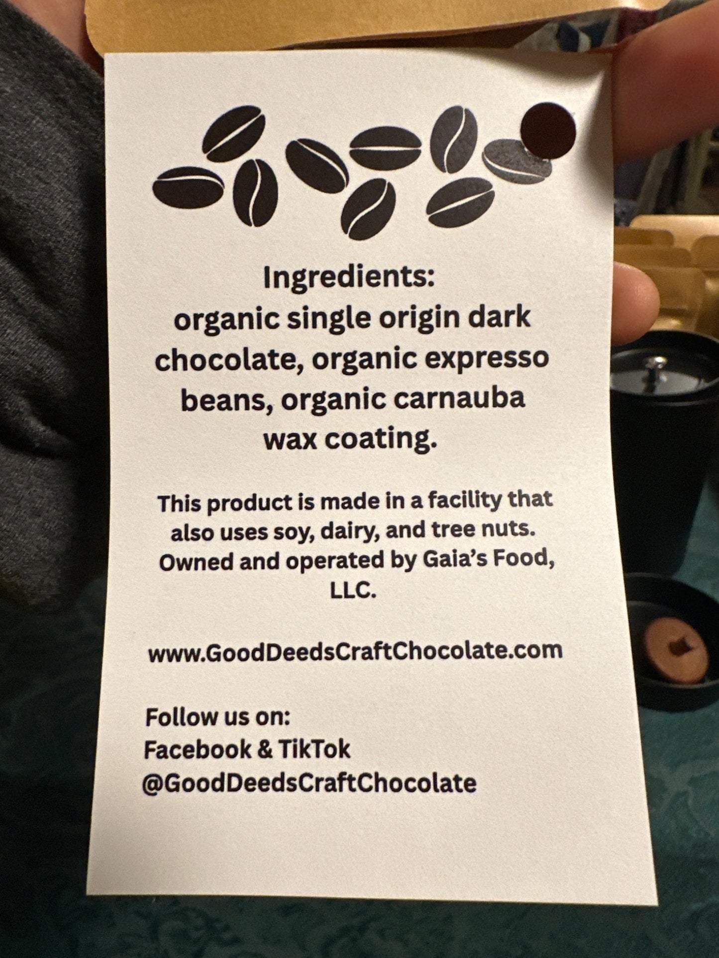 Chocolate covered espresso beans - Good Deeds Craft Chocolate