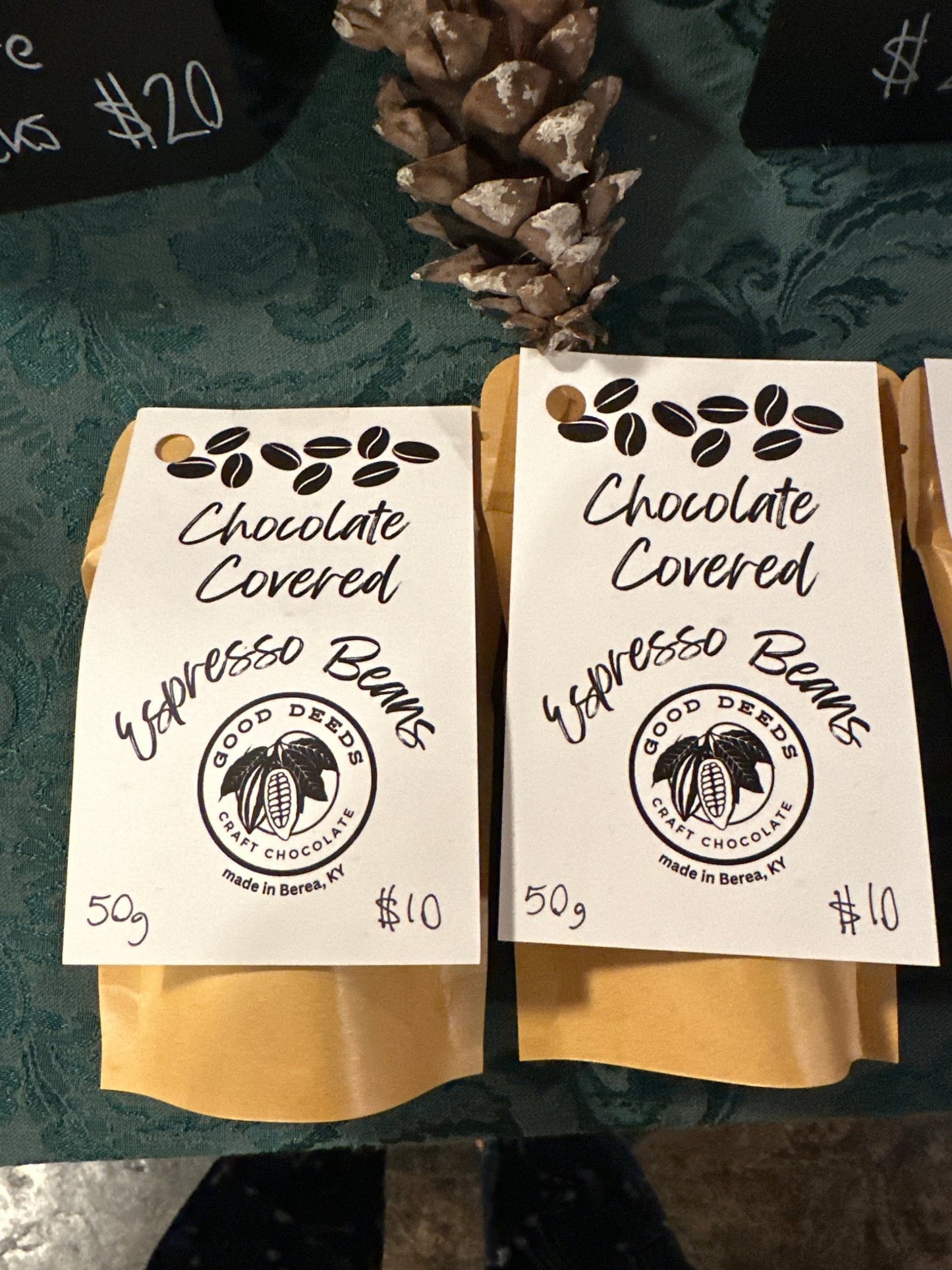Chocolate covered espresso beans - Good Deeds Craft Chocolate